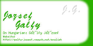 jozsef galfy business card